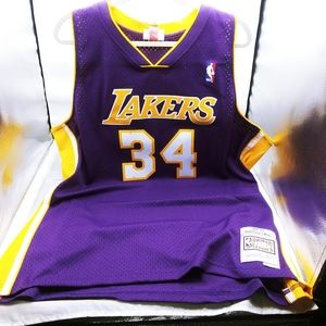 Mens Sz 2XL Mitchell & Ness NBA Swingman Jersey Lakers 99-00 Shaquille O'Neal